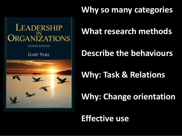 Padraig Carroll Mba Leadership Presentation Gary A Yukl Leadership