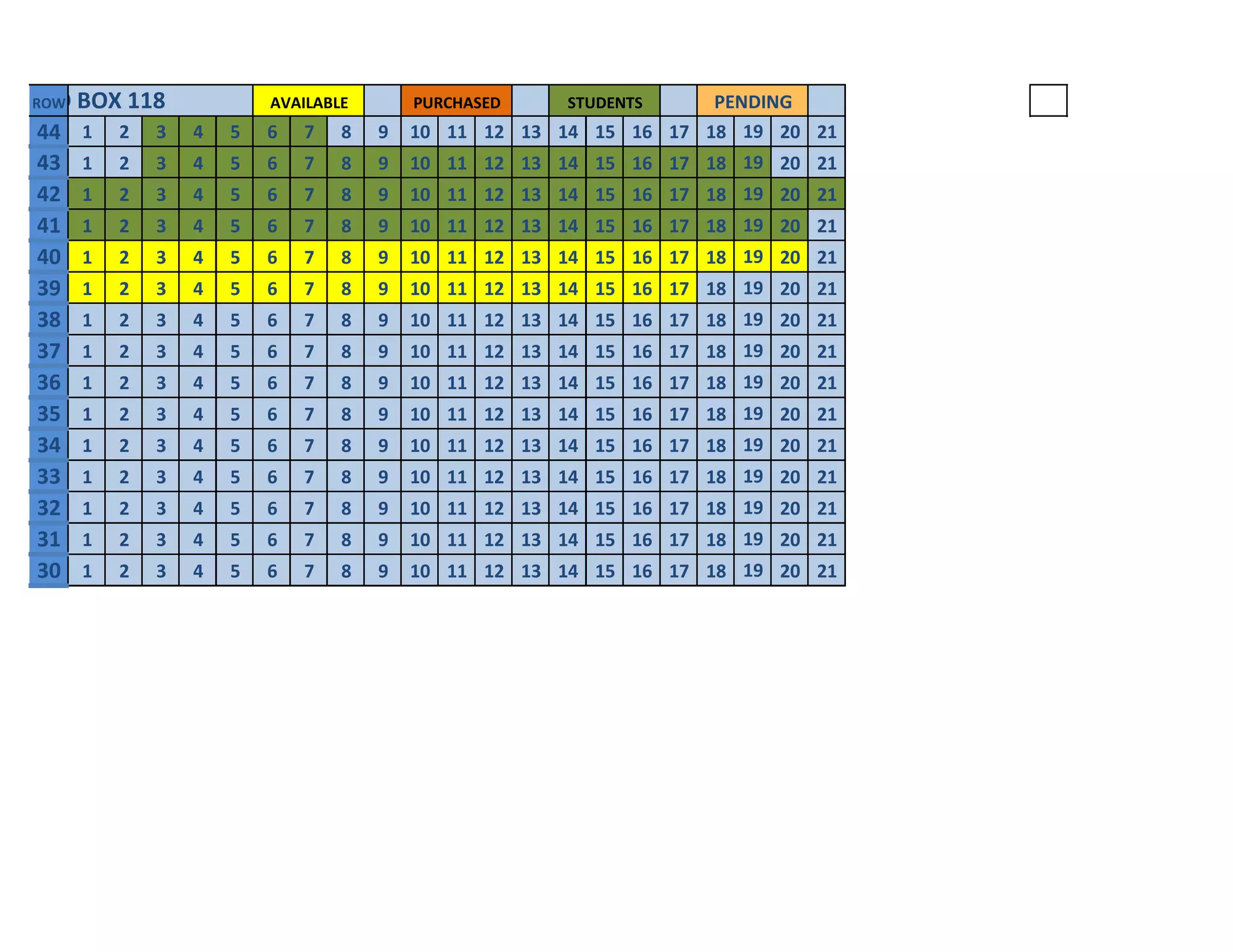 Padres seating chart PPT