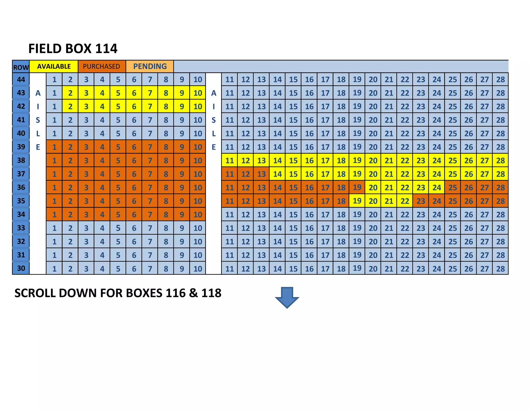 Padres seating chart PPT