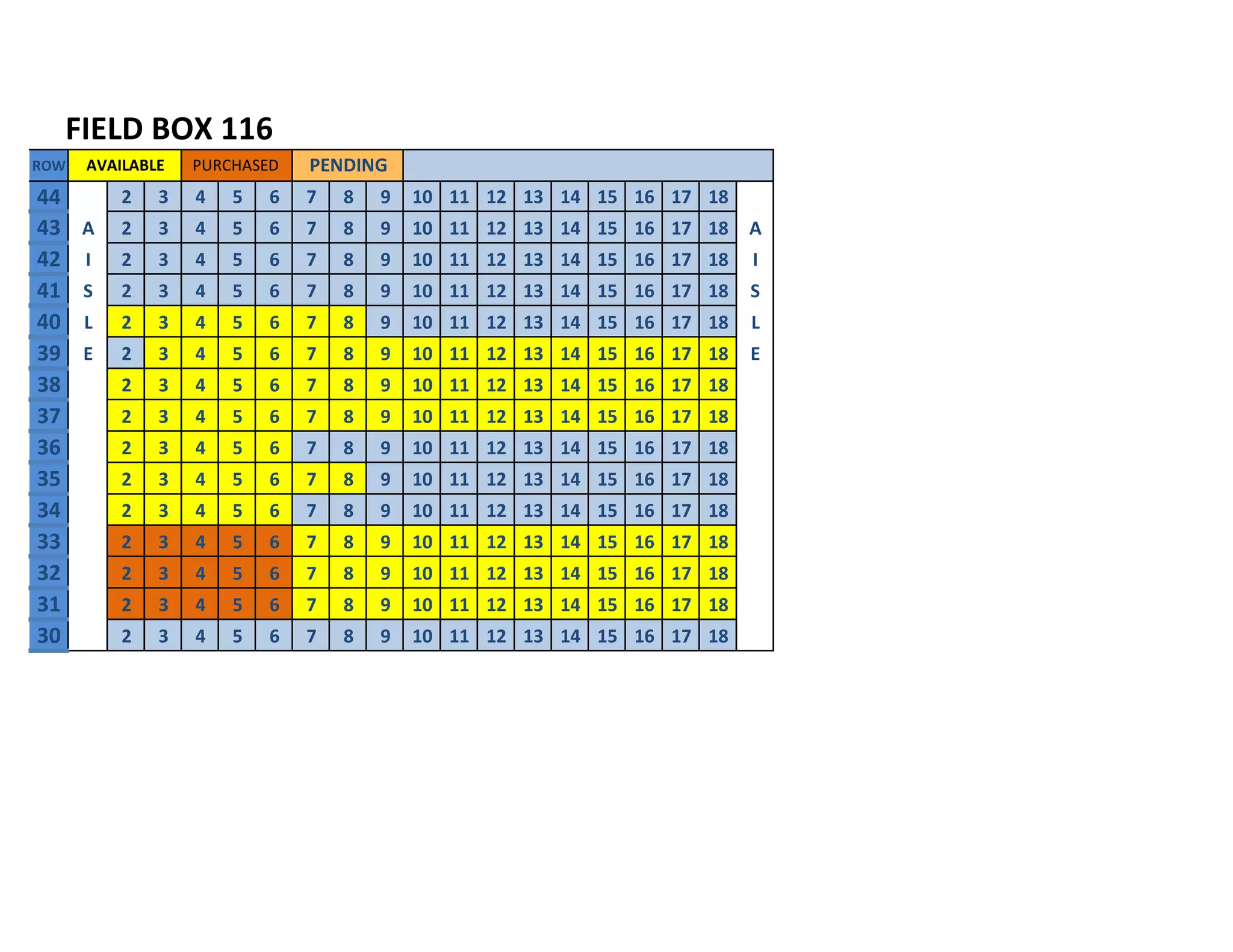 Padres seating chart PPT