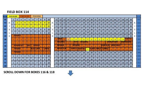 Padres Seating Chart With Rows