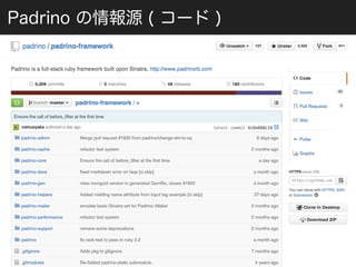 Padrino の情報源 ( コード ) 
 