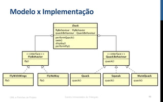 Modelo$x$Implementação$
UML e Padrões de Projeto Centro Universitário do Triângulo 96
 