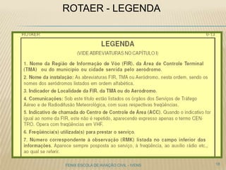 ROTAER - LEGENDA
18FENIX ESCOLA DE AVIAÇÃO CIVIL - IVENS
 