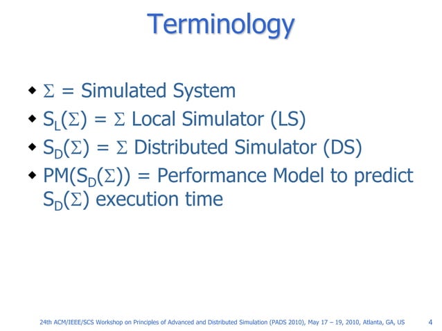 A Methodology to Predict the Performance of Distributed Simulation ...