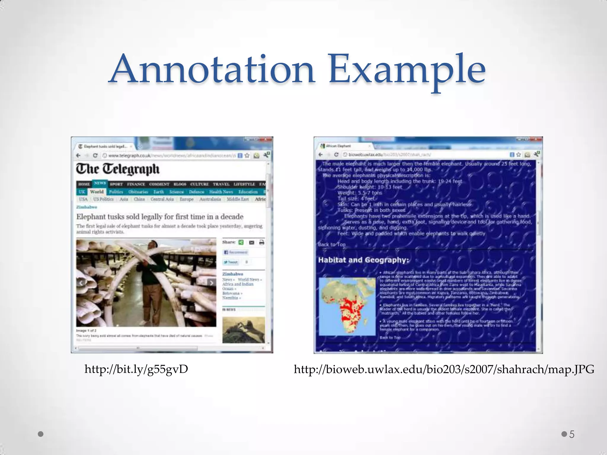 Annotation Example5http://bit.ly/g55gvDhttp://bioweb.uwlax.edu/bio203/s2007/shahrach/map.JPG