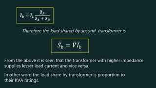 Parallel operation of transformer | PPTX