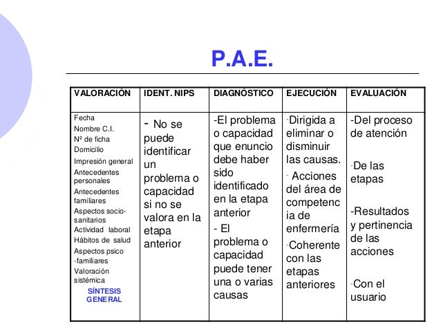PAE Definición