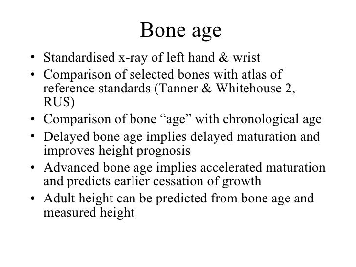 bone age and chronological age bone age and chronological age
