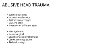 Paediatric Head Trauma.pptx2 copy final copy | PDF