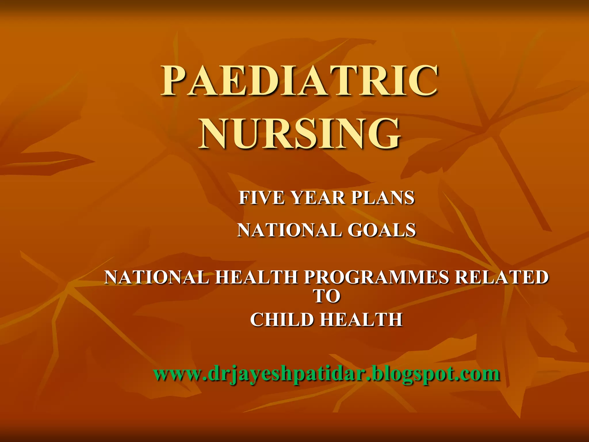 Paediatric Nursing Ppsx