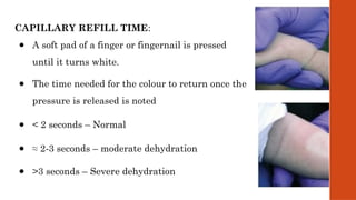 Cap Refill Normal Paediatric Signs of dehydration, shock final.pptx