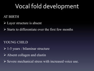 Vocla Development Paediatric voice disorders | PPTX