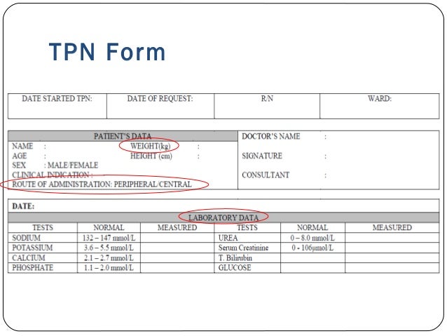 Standard electrolytes in tpn picture