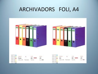 ARCHIVADORS  FOLI, A4 