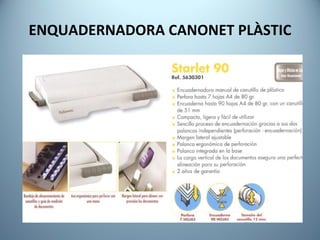 ENQUADERNADORA CANONET PLÀSTIC 