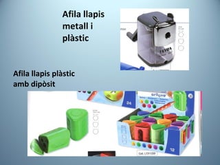 Afila llapis metall i plàstic Afila llapis plàstic amb dipòsit 