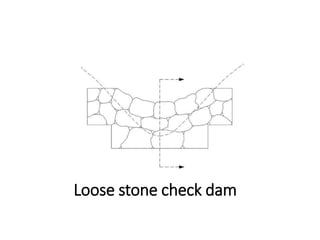 Loose stone check dam
 
