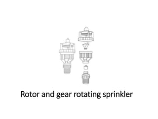 Rotor and gear rotating sprinkler
 