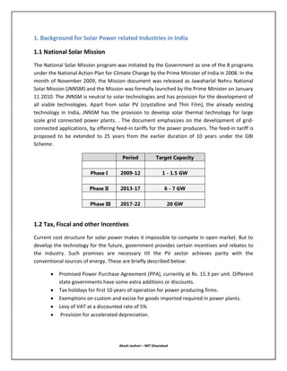 Financial Feasibility of Solar Power Plant in India | DOCX