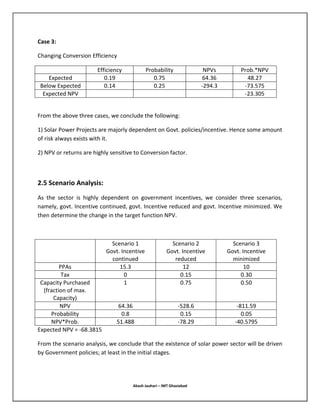 Financial Feasibility of Solar Power Plant in India | DOCX
