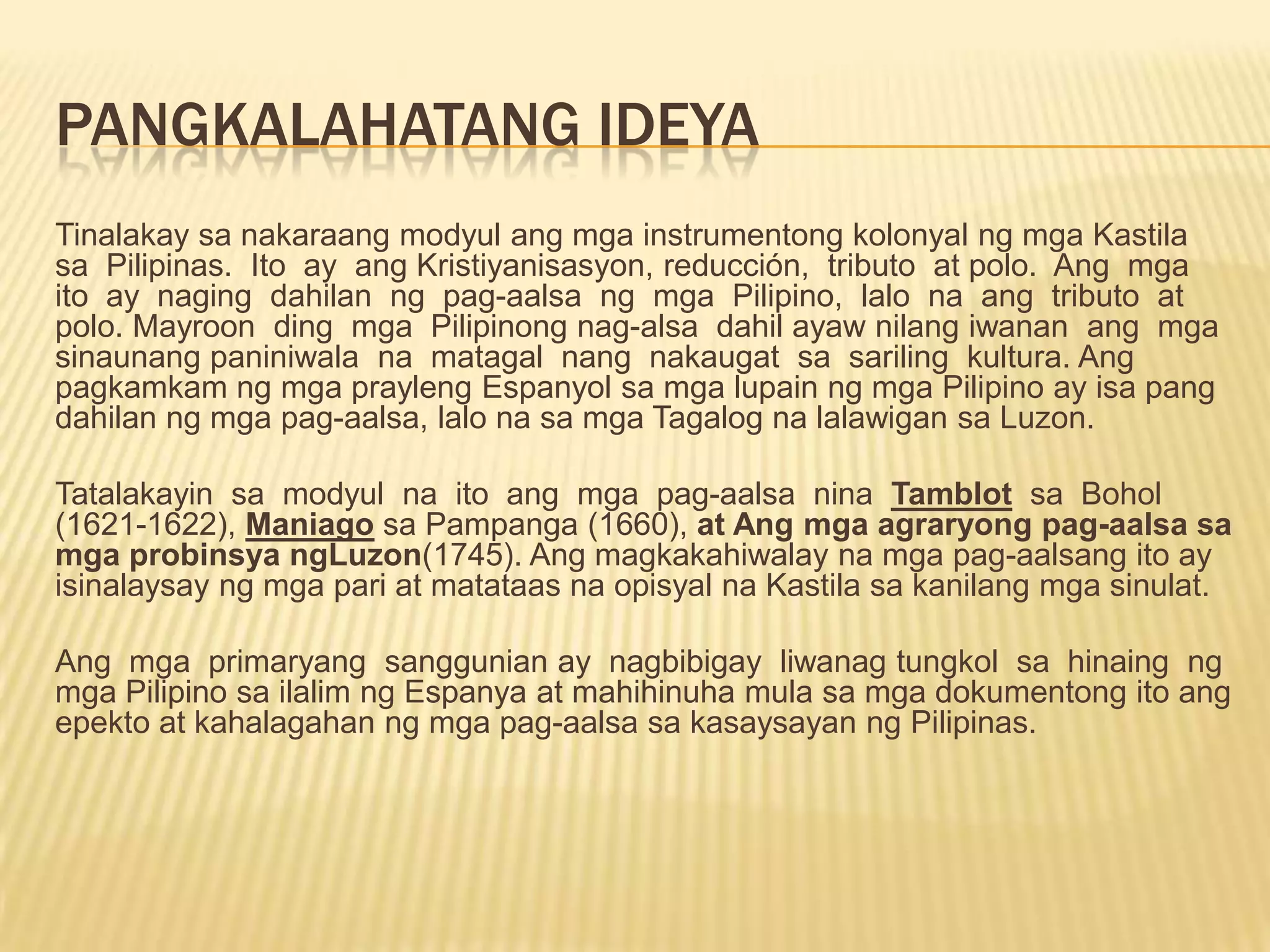 Pag aalsa ni tamblot, 1621-1622 | PPTX