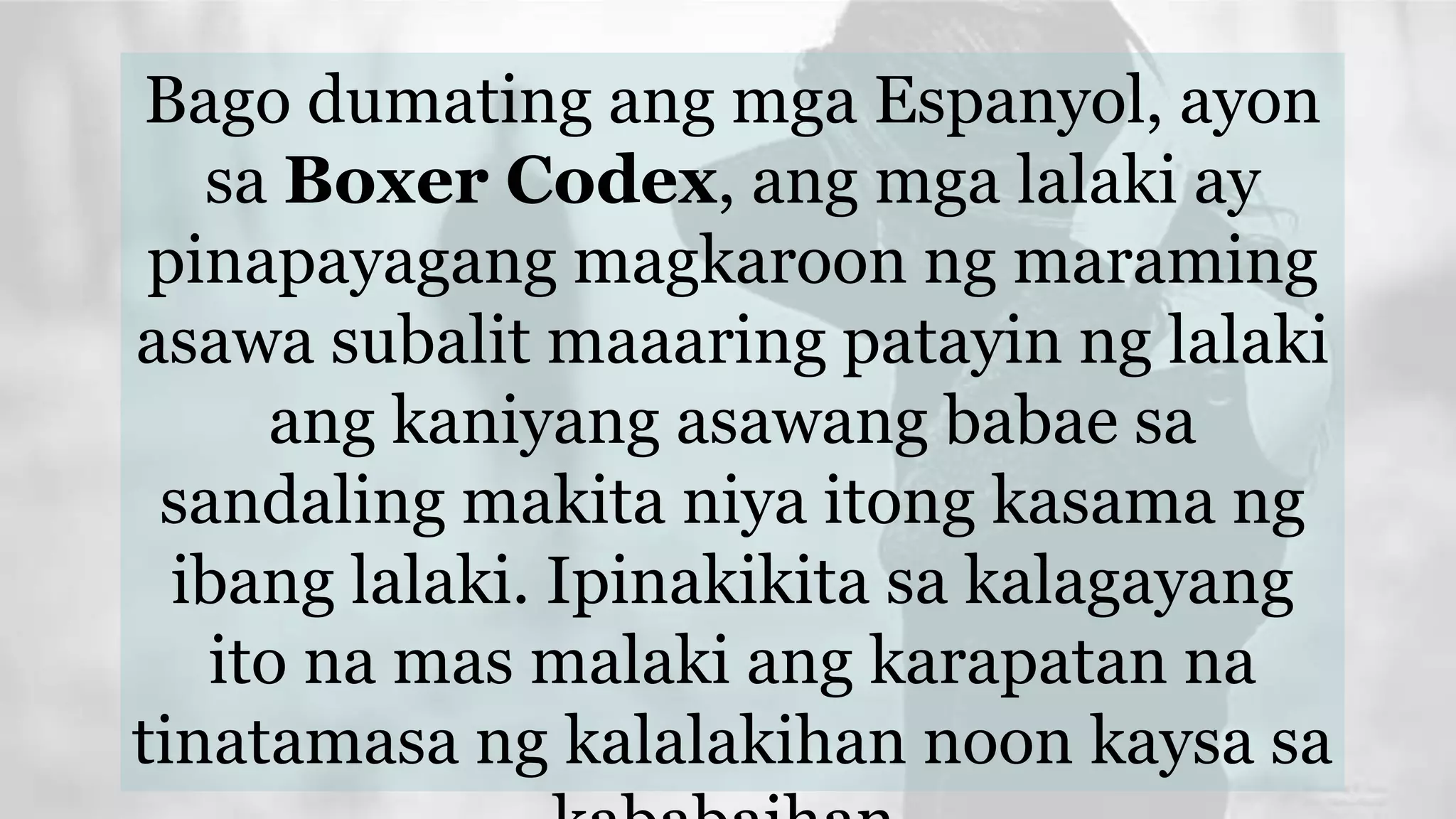 Pag aaral sa kasarian sa ibat-ibang lipunan: Gender Roles sa Pilipinas