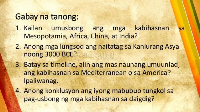 Pag usbong at pag-unlad ng mga klasikal na lipunan sa America, Africa…