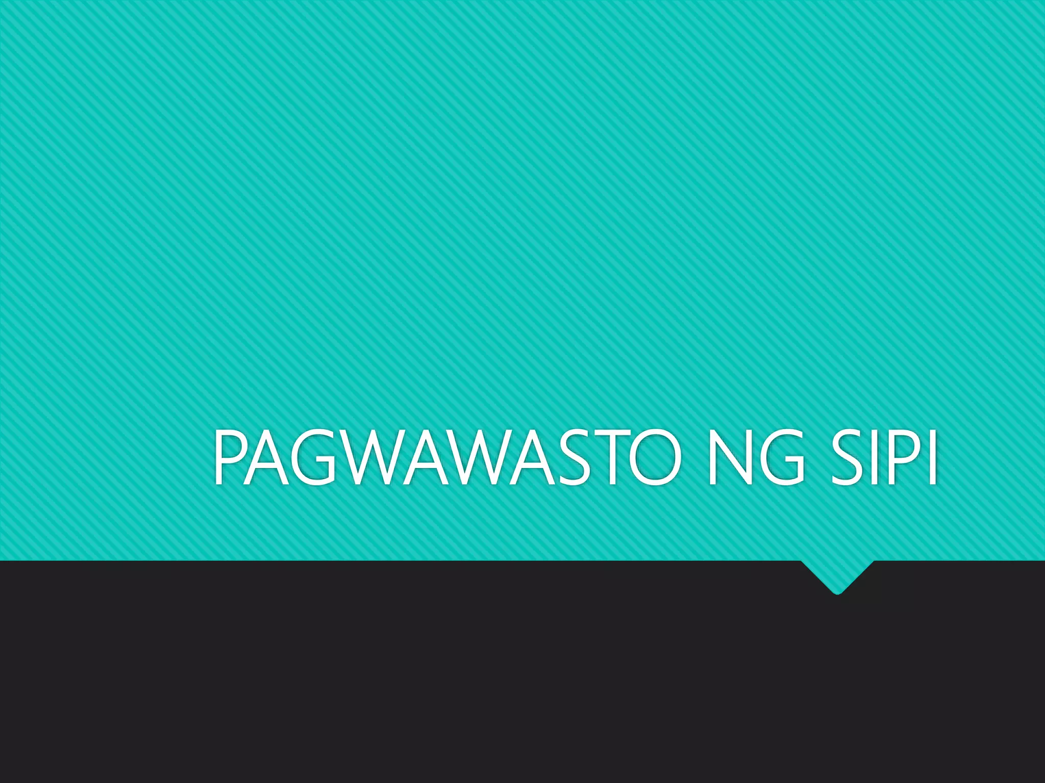 PAGWAWASTO NG SIPI
 