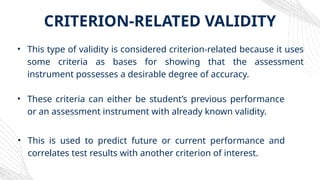 VALIDITY AS PRINCIPLE OF HIGH QUALITY ASSESMMENT | PPTX