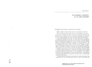 CI'ITULO 1



                                                            Necesidades JJlotrices
                                                                  eH      la edad Í1~talltil




         Nect!sidatl tic   lIlol'i/lliCllIO )' Ctlj)lIcidílll ¡f/! 1/10 I'illl io!lIf o


              NÍlillS y Itilias ('11 l'lllld ('sl'Id;u li"II"U L Ill'",'sidad ,i<' 1I111"I'IS,:.
              NillllS )' IlÍl;IS ,'11 nlllll ".,·,,1111 ¡iell"1I !:¡ ":lI'IIl'Ídad ,It: II',,'IS,',
              l:suls dlls n.:aJidadl!!i tan sílllpks Ílaslallóll pilr" jll~titil.'al' una 11It:lli:U­
                      seria plll' la edllcariúll lisi,':1 ,'s"lllar,,"ll tll si,lellla l:t!IIl'ólli'll que
         11:llllit.:llt: que la salisl'arciúll lit.: las Ilect:sidadcs illl'¡Ullics y t:! desarru­
         Iln de las pOlcm:ialidatles se llallilll entre sus objelivos prioritllrius.
              P"t:as cosas podcmos dcdr qlle 110 h(lyall sido dichas ya sobre In
         nct.:esidad de movillliellto en los Idiios. La c'JIl1l':Iracióll COII el dinalllismo
         dt: los anilllnks jóvellt:s, la dt:scripcHin de la par.iclIlar aeli I'ídad t.:e rebra 1
         infantil, la cxigcllt:ia lisiológica en n.:lilción con las demandas dc las
         funciones del orga11 iSlllll. la nalural lt.:ndenl'ia a la exploracil1n, ,'le" SOIl
         los ar¡;ul1lt.:llIUS qllt.: suden darse ell dt.:t't.:lIsa dt.: t.:slc illllHl!so al !llOvj­
          IIliclIO. Sil! embargo t.:llalquíer pt.:rsol1a que t.:slé Cll cunlilt.:lu Cvll niños y
          niñas. que cllllvíva con cllus, IIU prc<..:isará de Illuchos argullIelltos para
          Cllllvt:lct:rsc ,dc que esla actitud, l.'ollmria al quietisnlll, t:s lIlIa rt:alídad,
                PCllscmus, por olra parlc, CIl la capacidad qle posee la persona jOV,;!1l
          dc 1110VerSC, Niíos y niiías puedcn 1ll0l'crst:, clllll.lvillliento t'onllH parle de
          Sil lisllla c'1I1lIid,'1I1 de SL'res vivus. Y es!" llltlvílllÍ<.:llIll 111 es linico y
          eSlahl~, sino qle cvo!llciOllílr¡í a In largo del crecimicnto y desarrollo de
           la perSllna condicionado plll' el grado dt: madurez y por la lIIisma expc­
           riencia del IlIo'ílLielllo.
               'De cSla Illllllcra, ~i n.:alilall1os un recorrido por la 1l1Olricidad ¡1¡¡¡llItI, 110S
           CIICllllll'lllllllS t:OIl tJlIL: el I'c<:iéll Ilncido pll~'ce una serie ti! I'I1Spu<':slas qllc


l·' '¡
e,
o
                             Digitalizado por: I.S.C. Hèctor Alberto Turrubiartes Cerino
                             hturrubiartes@beceneslp.edu.mx
 