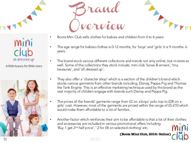Mini Club Garment Specification Portfolio University Project
