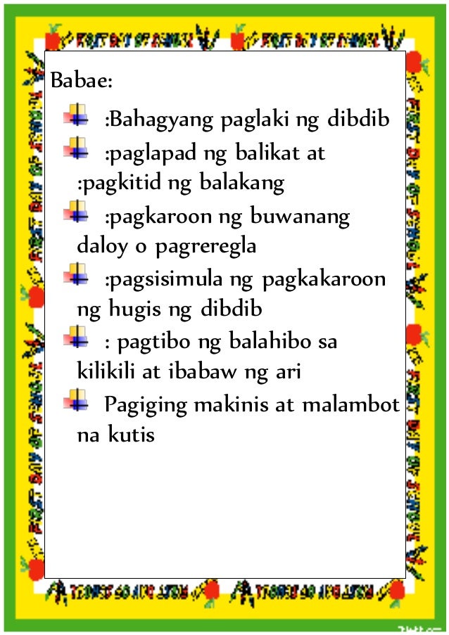 Wastong Pangangalaga Sa Panahon Ng Puberty Pagbabago ngKatawan