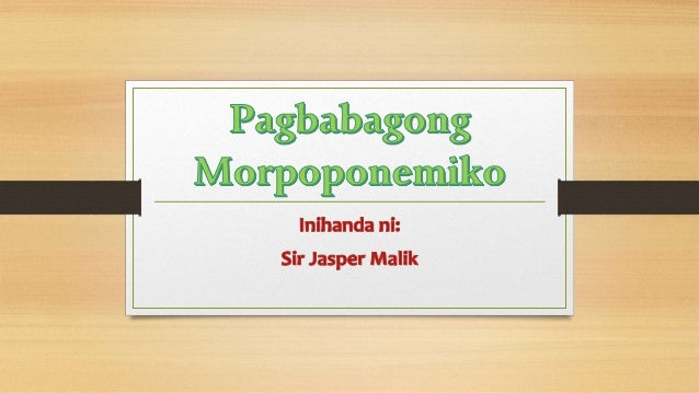 Pagbabagong Morpoponemiko