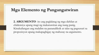 Example Ng Argumento Pagbasa at Pagsusuri ng Iba't Ibang Teksto Tungo sa Pananaliksik-4TH.pptx