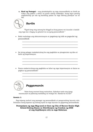 Proseso sa Pagsulat ng Pananaliksik | PDF