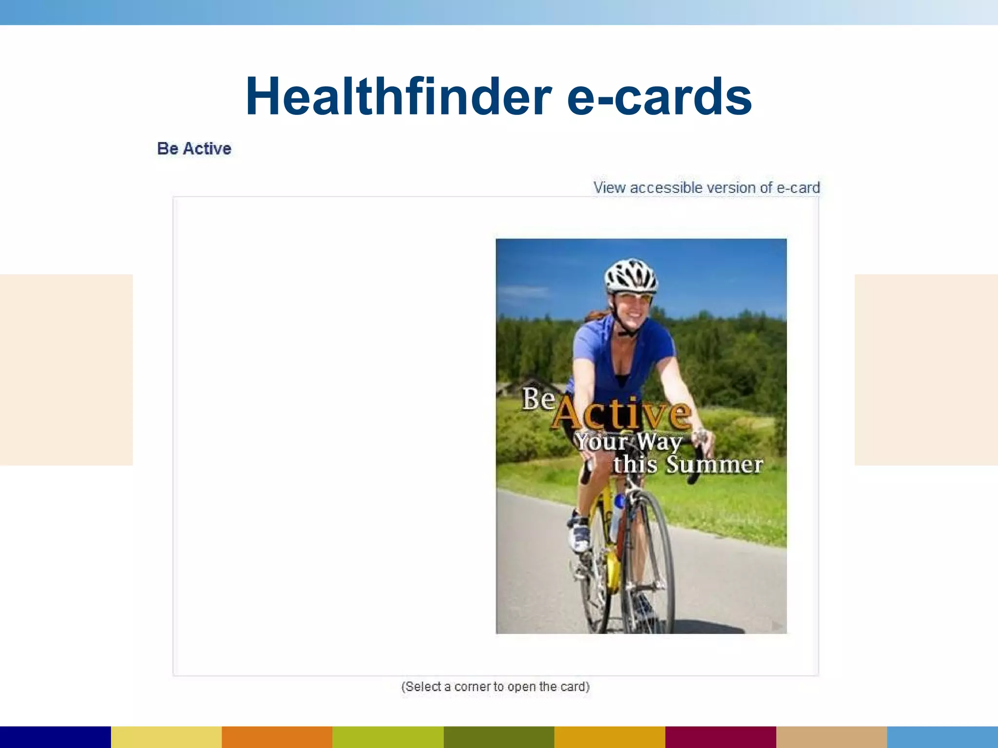 Healthfinder e-cards 
