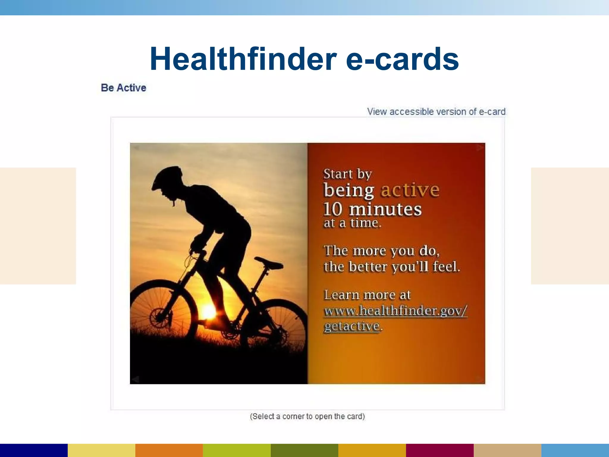 Healthfinder e-cards 