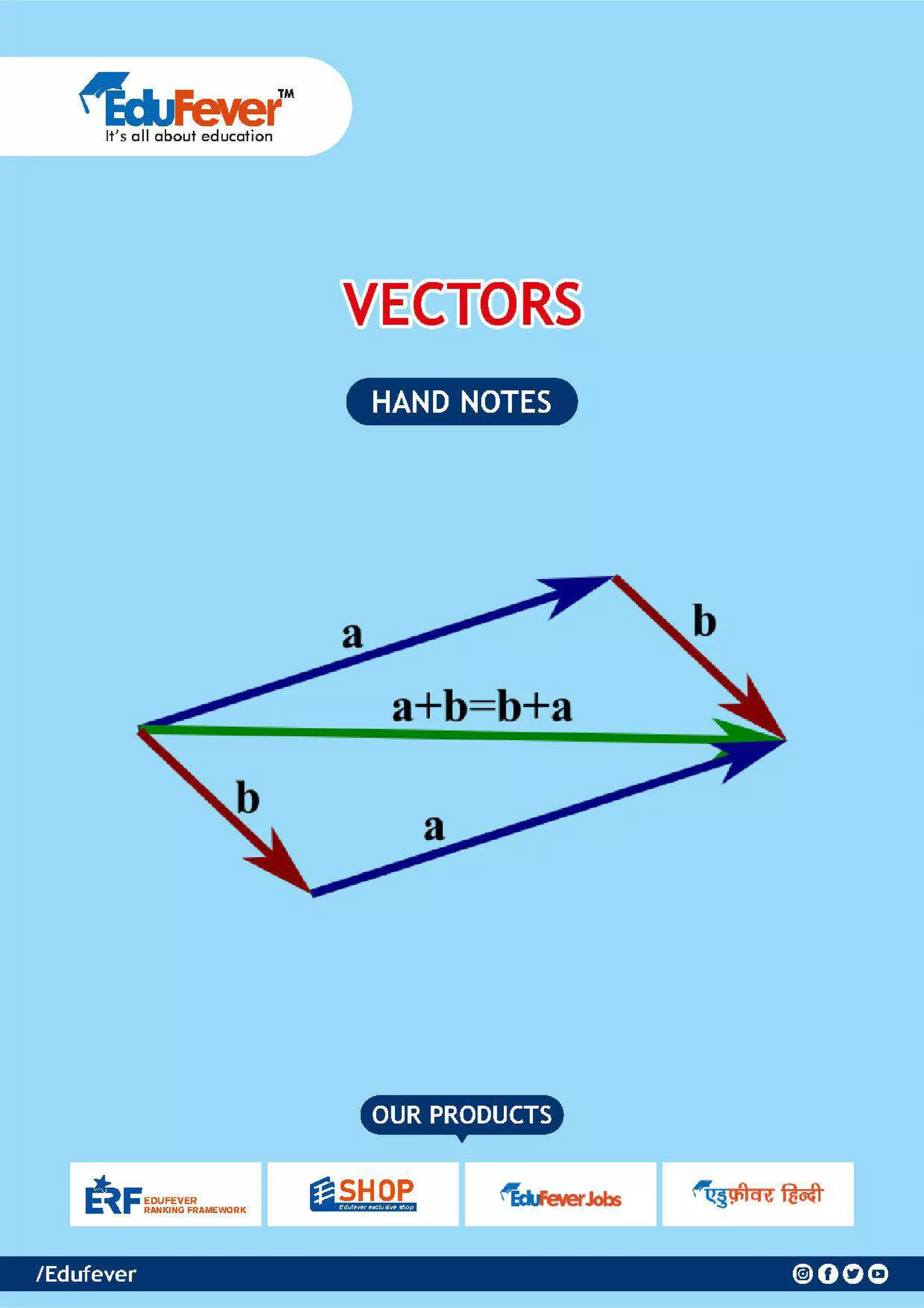 Vectors - Mathematics Handwritten Notes
