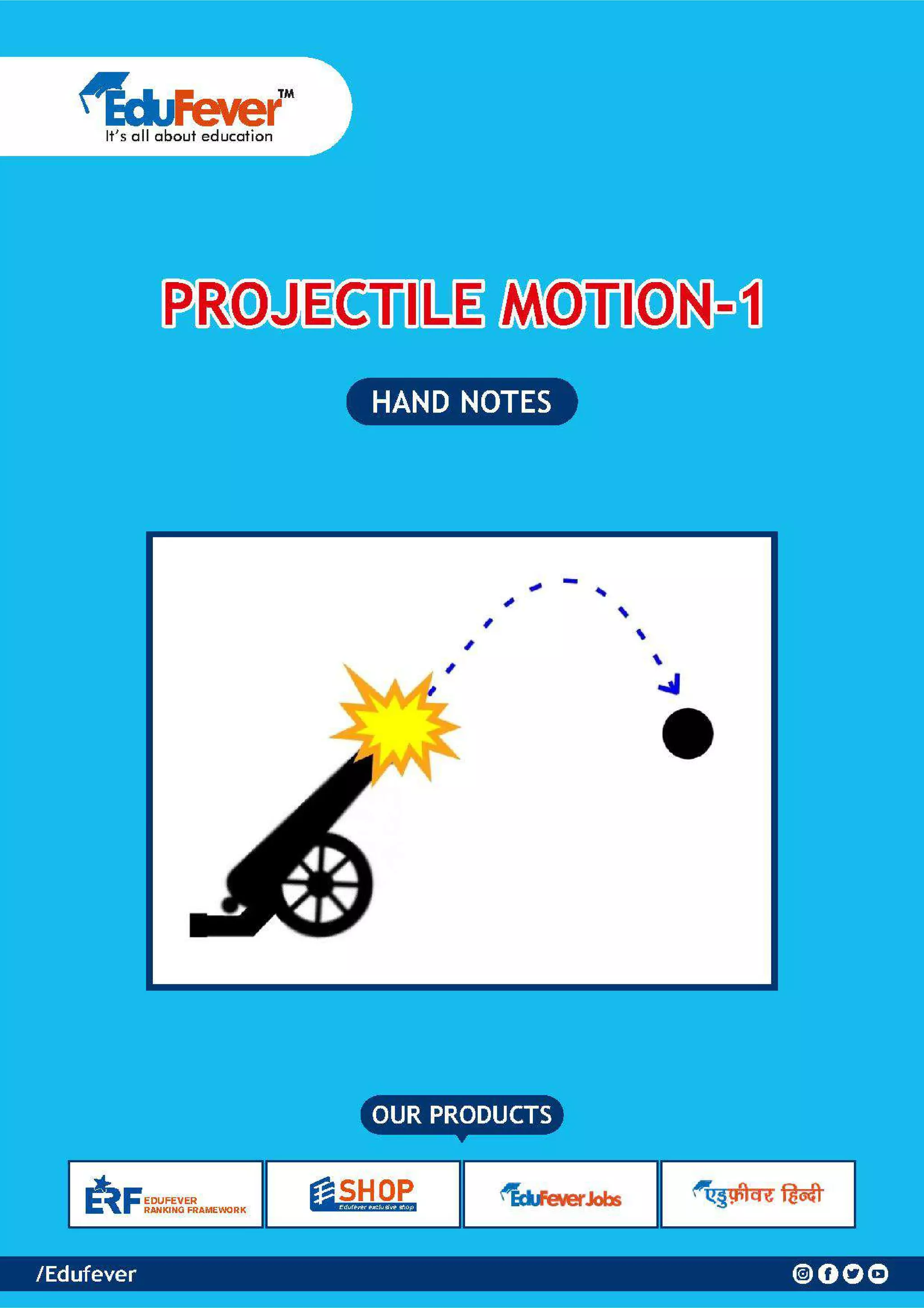Projectile Motion - Physics Handwritten Notes