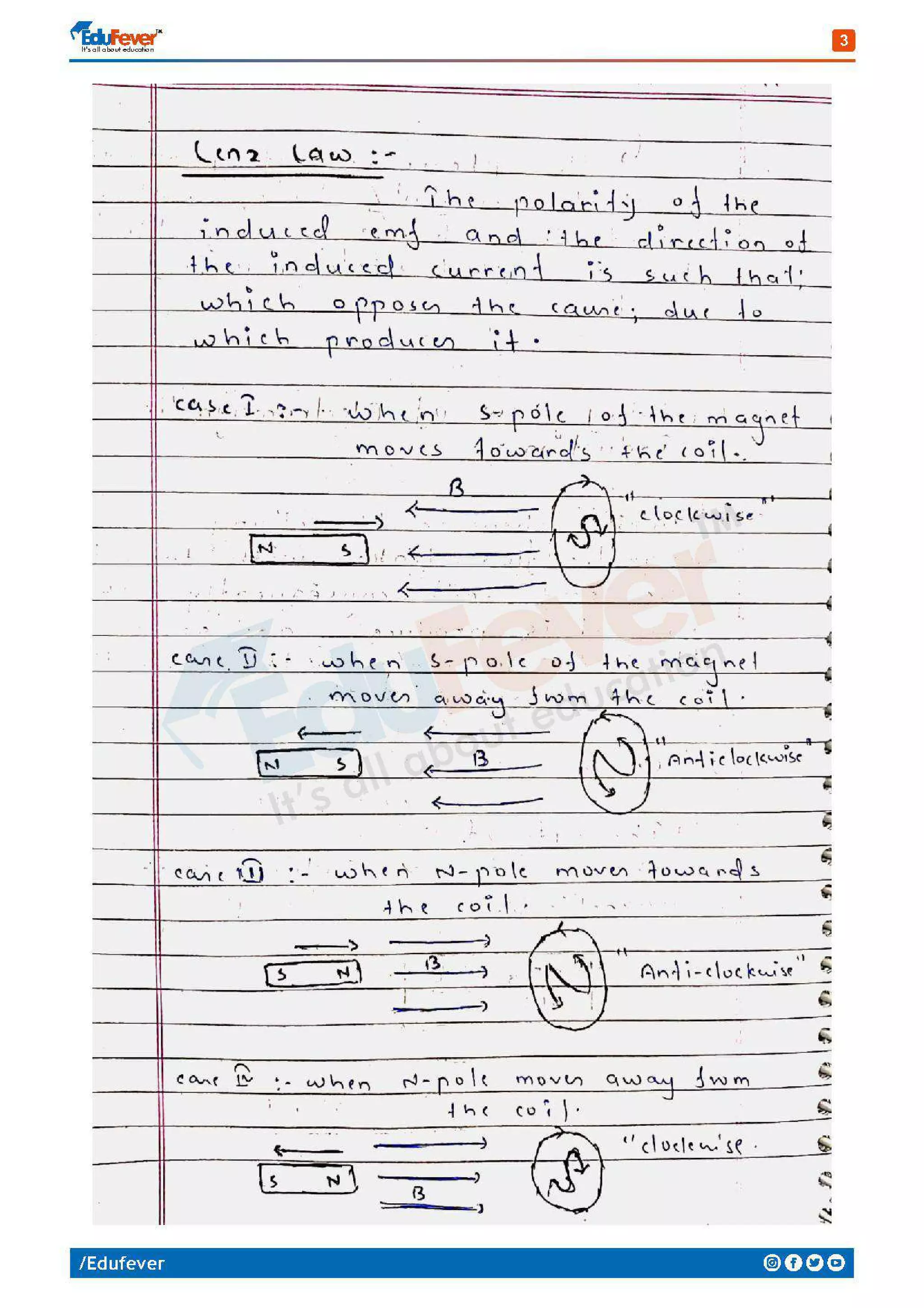 Electromagnetic Induction - Physics Handwritten Notes | PDF
