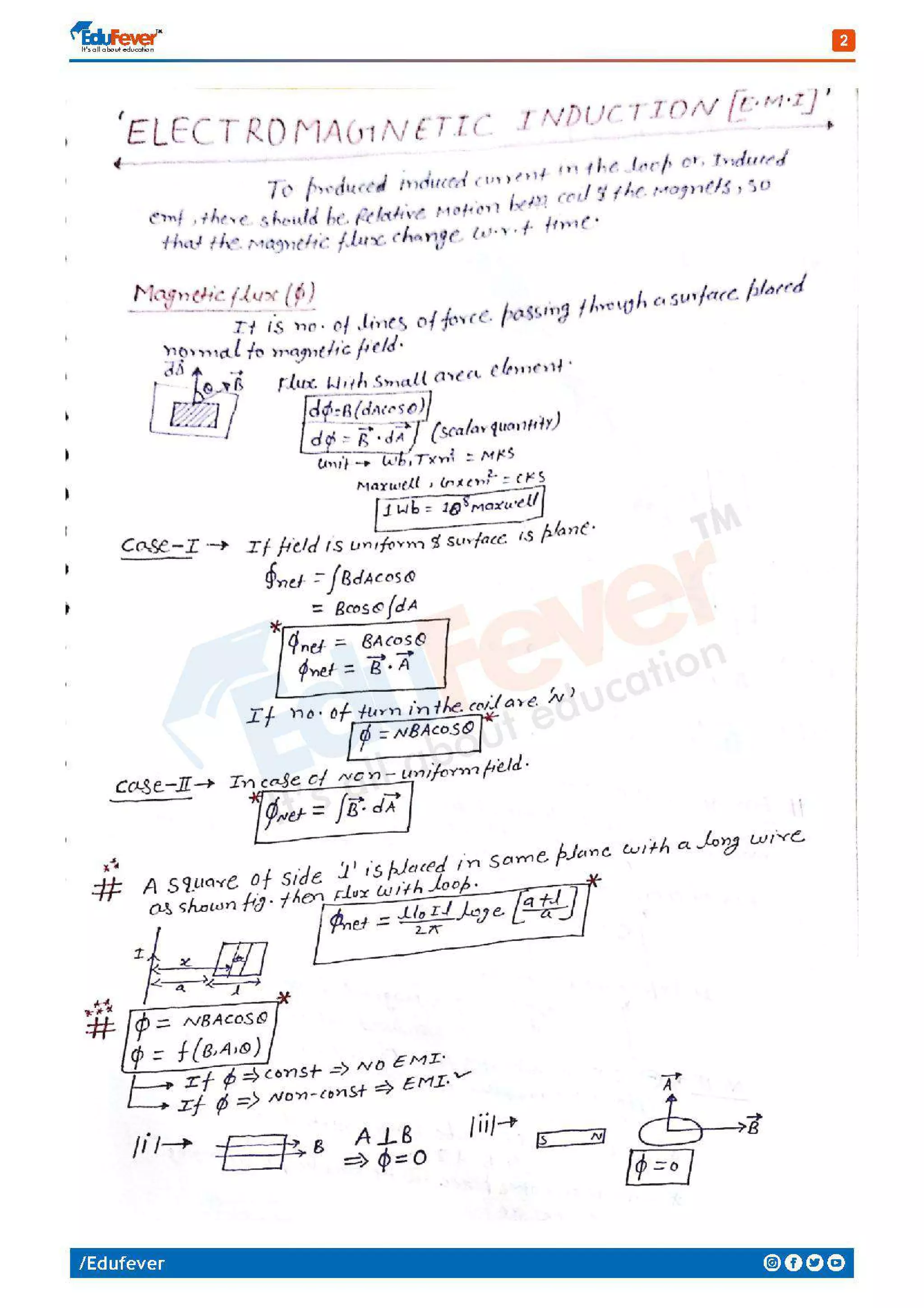 EMI - Physics Handwritten Notes