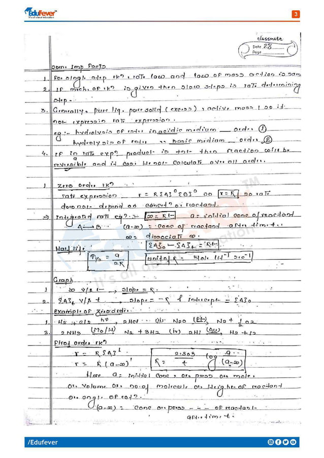 Computer Networking Short Notes Of Chemical Kinetics