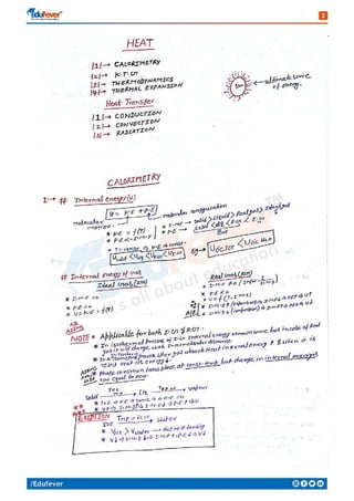 Heat - Physics Handwritten Notes | PDF