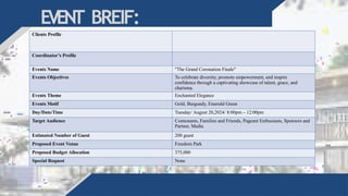 Event Program In Pageant Event PAGEANT IN EVENTS MANAGEMENTS PPT PRESENTATIONS | PPTX