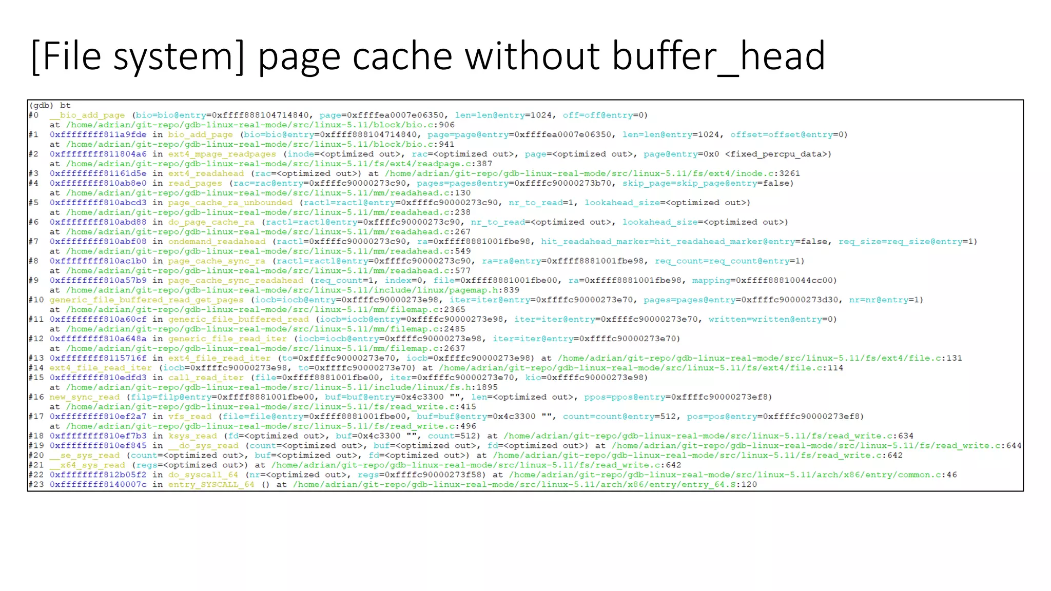[File system] page cache without buffer_head
 