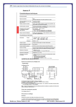 SFP : Etude et supervision d’une chaine d’alimentation four par des carreaux de céramique
Réalisé par :Mohsen Sadok (L3 AII) ISET RADES : département GE
79
Annexe 5
 