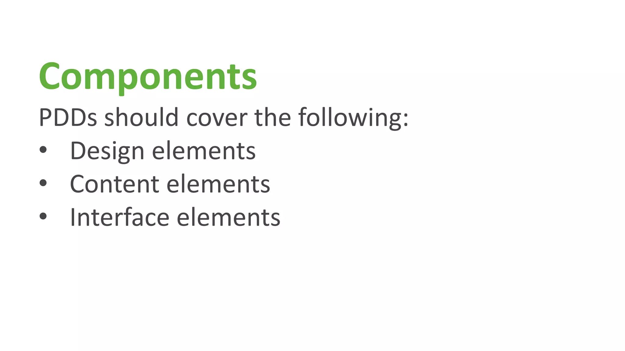 ContentEach element may include one or more of the following:Description of each element