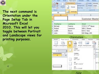 Pagelayout & data tab of ms excel 2010 | PPTX