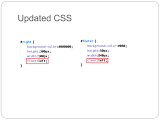 Updated CSS
 